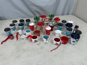 lot 21 image: Starbucks and Caribou Collectible Christmas Ornaments