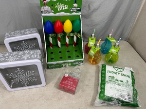 lot 25 image: New Holiday Themed Bottles, Pens, Tins, Etc
