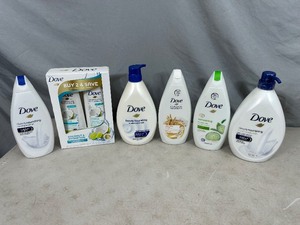 lot 29 image: New Dove Shower Gel, Body Wash, Shampoo, Conditioner
