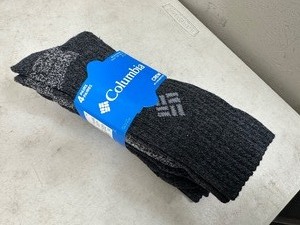 lot 36 image: 4 New Pairs of Columbia Moisture Wicking Crew Socks