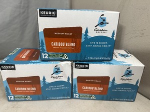 lot 41 image: 36 Keurig Caribou Coffee K-Cups - Medium Caribou Blend