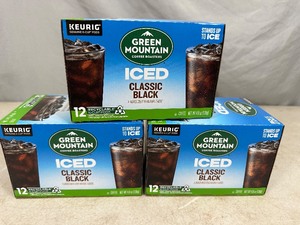 lot 44 image: 36 Keurig Green Mountain Iced Coffee K-Cups - Classic Black