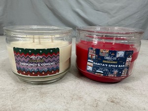lot 56 image: 2 New Candle-Lite Christmas Candles - 3 Wick
