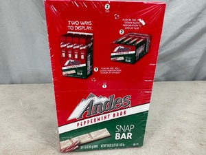 lot 118 image: New Case of 24 Andes Peppermint Bark Snap Bars