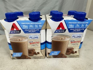 lot 124 image: 8 Atkins Protein Shakes - Chocolate