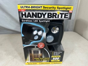 lot 182 image: New Handy Brite Cordless LED Motion Detecting Spotlight