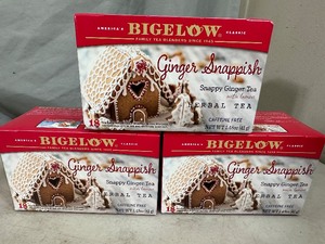 lot 193 image: 54 Tea Bags Bigelow Ginger Snappish Herbal Tea