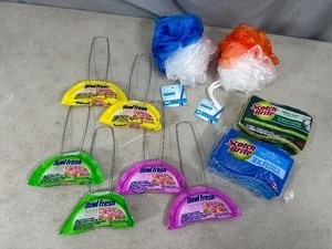 lot 232 image: New Bath Sponges, Kitchen Sponges, Toilet Bowl Fresheners