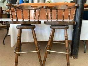 lot 41 image: Captain Style Bar Stools