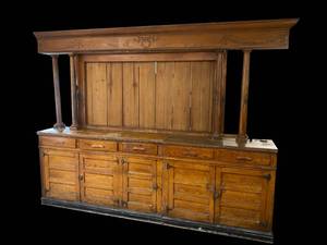 lot 2 image: Wood Architectural Antique Bar