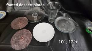 lot 151 image: Footed Dessert Plates and Unikate dishes