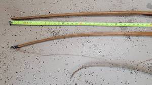lot 179 image: 2 vintage long bows and recurve