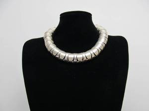 Fantastic Large Vintage Chunky Southwestern Sterling Silver Wedge Necklace