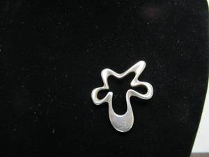 Signed Vintage GEORG JENSEN Denmark Abstract Sterling Silver Brooch Pin