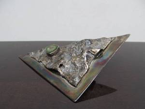Large Signed Vintage C.A. Johnson Sculptural Sterling Silver Brooch Pin