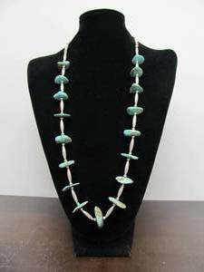 Vintage Southwestern Sterling Silver &amp Turquoise Necklace&nbsp