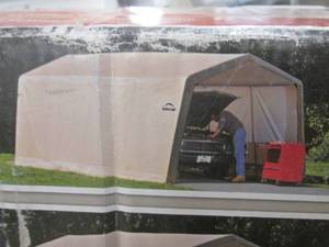 (PLT4) ShelterLogic Auto Shelter 1020 Built For Smaller Vehicles 10 ft x 20 ft x 8ft