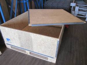 (TRLR) Shark Crates 4 ft x 4 ft x 18 Wood Crate with Pallet - Bring Help and Proper Transportation