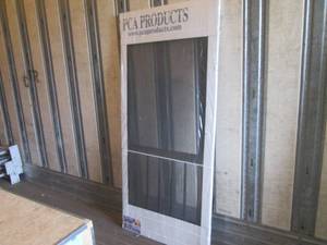 (TRLR) PCA Products Samson Aluminum Screen Door with Frame in Bronze 36 x 80 New In Packaging