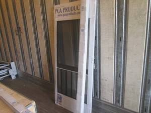 (TRLR) PCA Products Samson Aluminum Screen Door with Frame in Black 36 x 80 New In Packaging