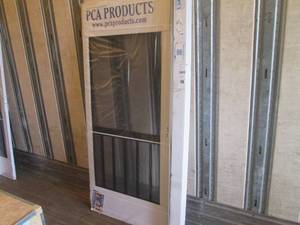 (TRLR) PCA Products Samson Aluminum Screen Door with Frame in Black 36 x 80 New In Packaging