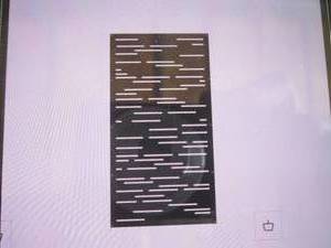 (TRLR) 10 Hideaway Aluminum Privacy Panels in 2 Designs 4 Dash and 6 River Rock All Black Powder Coated&nbsp