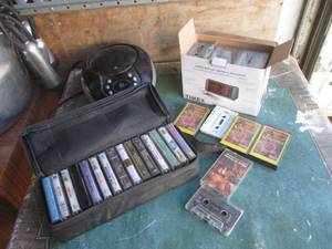 (TRK) CD Player and Assorted Cassette Tapes