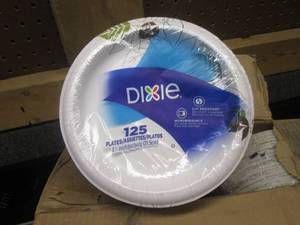 (II) Case of 500 Dixie 8 12 Paper Plates - 4 Packs of 125