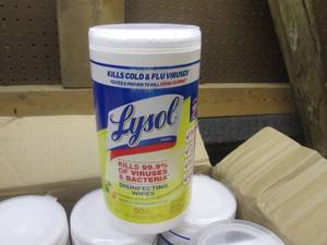 (II) Case of 6 Lysol Disinfecting Wipes 80 per Container Couple are Dented