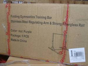 (LL) PreGymnastic Folding Gymnastics Training Bar Stainless Steel Regulating Arm &amp Strong Fiberglass Rail
