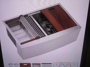 (RR) Sarlai 33 Stainless Steel Farmhouse Kitchen Sink