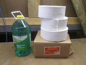 (PP) 1.36 Gallon Clorox Fraganzia Multi-Purpose Cleaner, 3 Jumbo Bath Tissue Rolls and 500 Small Grocery Bags