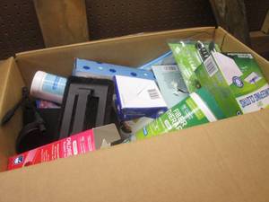 (SS) Box Full of Assorted Drug Store Shelf Pulls Including Over Counter Products
