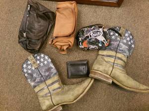 lot 35 image: Tin Haul Co. cowboy boots (size 12)...