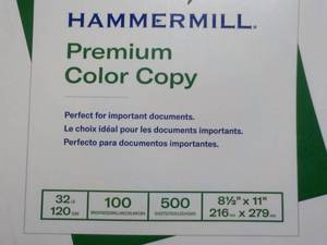4000 Hammermill Premium Color Copy 8 12 x 11 White Paper- open reams