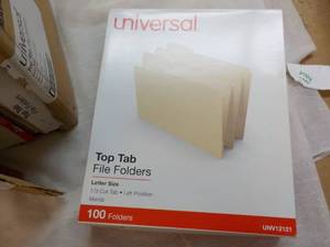500 Universal Toptab File Folders Letters size