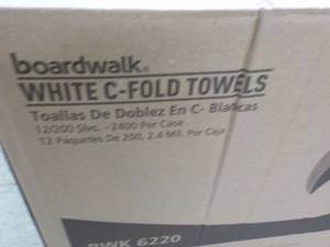 Boardwalk White C-fold Towels- 2400 White per case