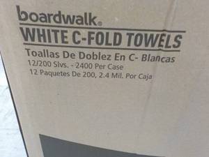 Boardwalk White C-fold Towels- 2400 White per case