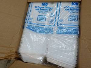Dart Performer 200 White Foam Hinged Lid Containers