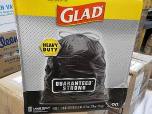 Glad Large Trash Bags 90 - 2 ft 6 x 2 ft 9 x 1.05 mil. 30 gallon capacity