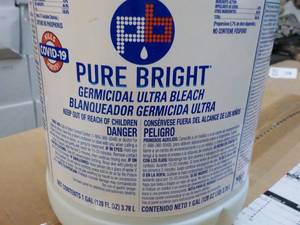 6 Gallon Jugs Pure Bright Germicidal Ultra Bleach