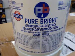 6 Gallon Jugs Pure Bright Germicidal Ultra Bleach