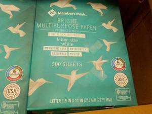Members Mark 4000 Sheets 8 12 x 11 Copy White Paper