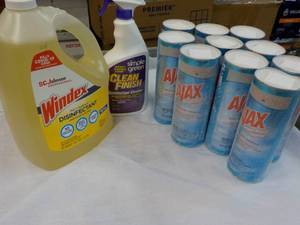 Windex, Simple Green and AJAX Cleaners