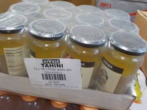 12 Krinos Tahini Ground Sesame Seeds - high in protein Best By 02162023