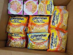 Ramen Noodle Chicken Flavor Soup and Shrimp