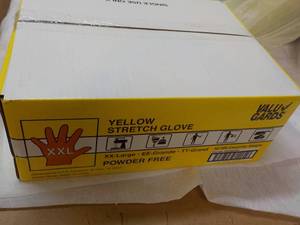 1000 Yellow Stretch Gloves Size XXL