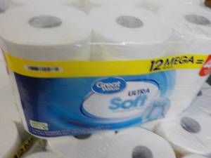 12 Mega Rolls Great Value 2 Ply Toilet Paper