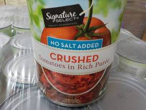 12 Signature Crushed Tomatoes No Salt Added 28 oz Cans