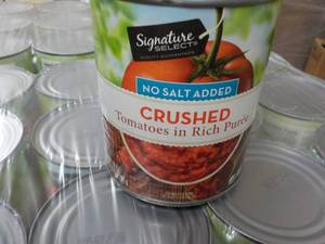 12 Signature Crushed Tomatoes No Salt Added 28 oz Cans